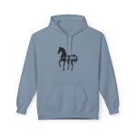 Sudadera Softstyle con capucha - Azul piedra - Camiseta unisex Cavall Alegre Sant Joan «Ara va de bo»