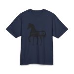 Camiseta Freestyler tacto seco - Azul marino frances - Camiseta unisex Cavall Alegre Sant Joan «Ara va de bo»
