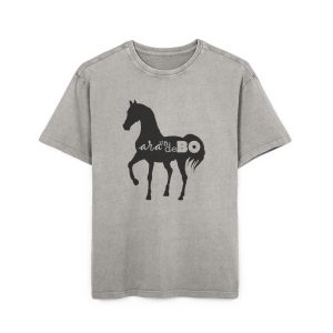 Camiseta oversize lavado acido - Gris asfalto - Camiseta unisex Cavall Alegre Sant Joan «Ara va de bo»