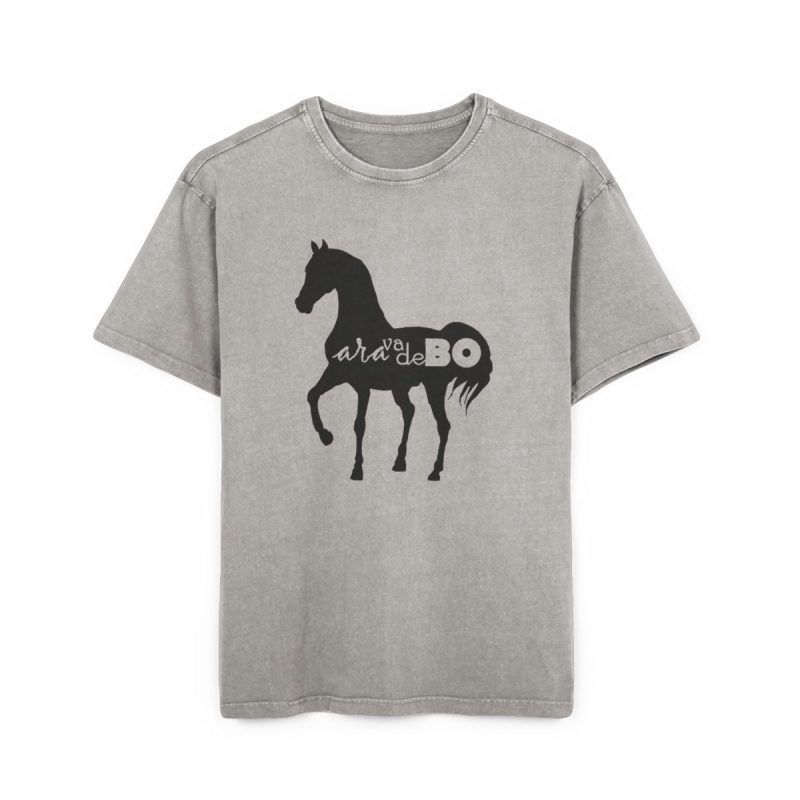 Camiseta oversize lavado acido - Gris asfalto - Camiseta unisex Cavall Alegre Sant Joan «Ara va de bo» Camiseta oversize lavado acido - Gris asfalto - Camiseta unisex Cavall Alegre Sant Joan «Ara va de bo»