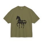 Camiseta box ultra gruesa - Verde oliva - Camiseta unisex Cavall Alegre Sant Joan «Ara va de bo»