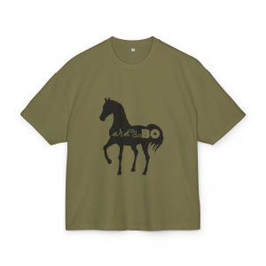 Camiseta box ultra gruesa - Verde oliva - Camiseta unisex Cavall Alegre Sant Joan «Ara va de bo»