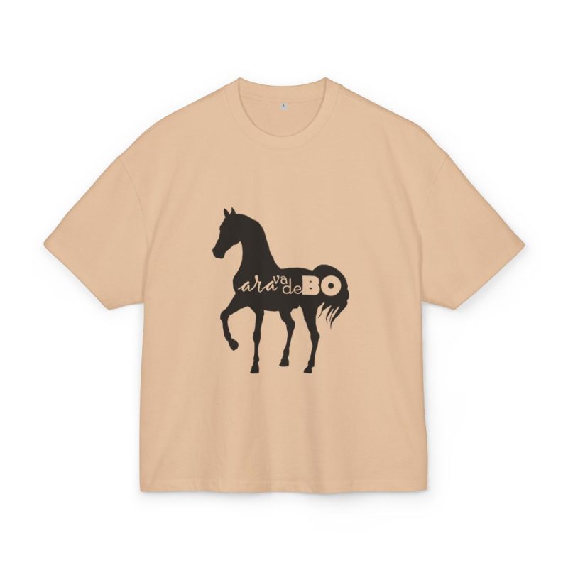 Camiseta box ultra gruesa - Beis - Camiseta unisex Cavall Alegre Sant Joan «Ara va de bo»