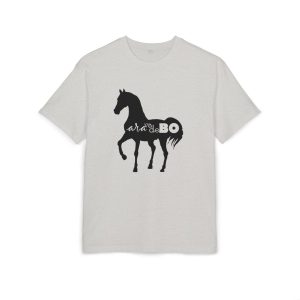 Camiseta oversize gruesa - Gris jaspeado claro - Camiseta unisex Cavall Alegre Sant Joan «Ara va de bo»