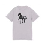 Camiseta lavado acido cuello redondo - Lila suave - Camiseta unisex Cavall Alegre Sant Joan «Ara va de bo»