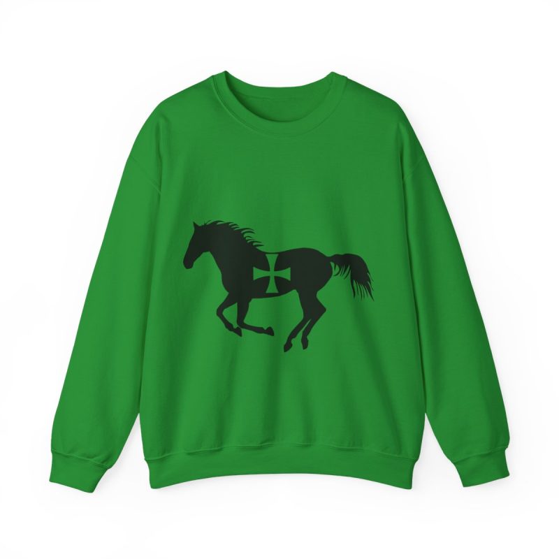 Sudadera cuello redondo - Verde irlandes - Cavall de Sant Joan