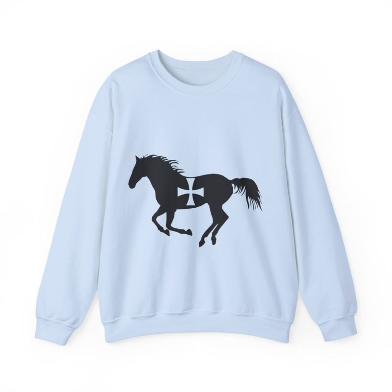 Sudadera cuello redondo - Azul claro - Cavall de Sant Joan