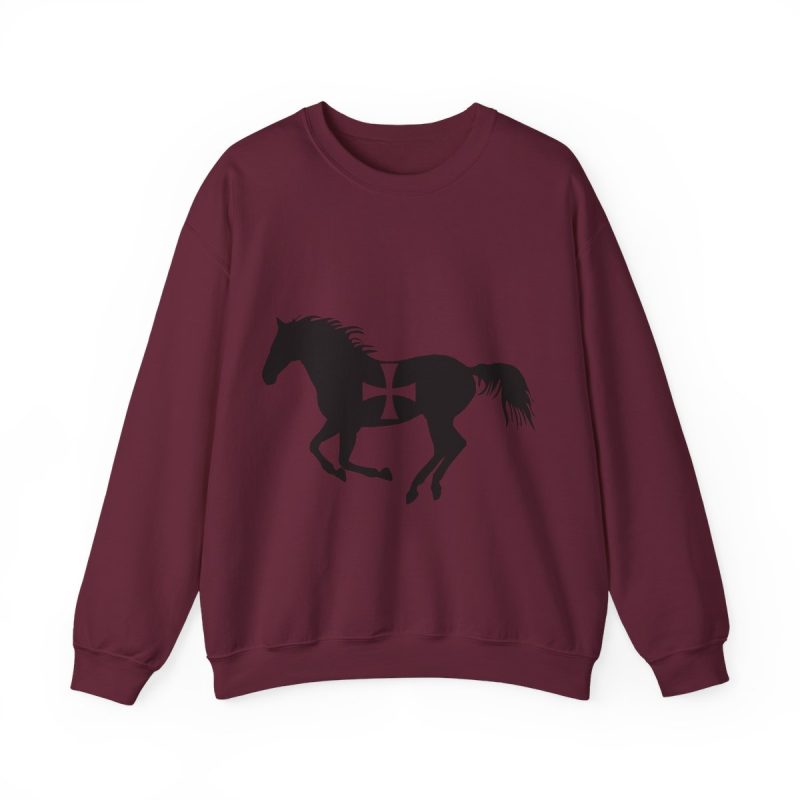 Sudadera cuello redondo - Granate - Cavall de Sant Joan