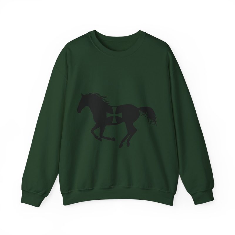 Sudadera cuello redondo - Verde bosque - Cavall de Sant Joan