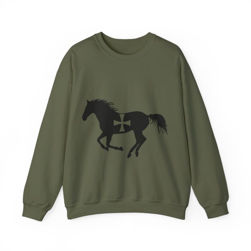 Sudadera cuello redondo - Verde militar - Cavall de Sant Joan