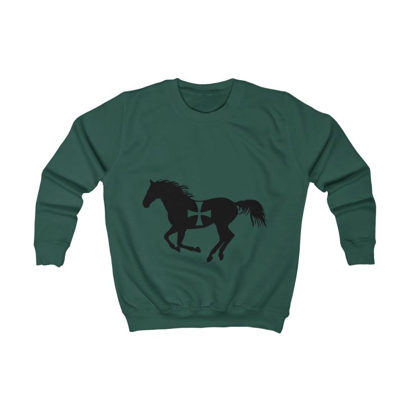 Sudadera infantil - Verde botella - Cavall de Sant Joan