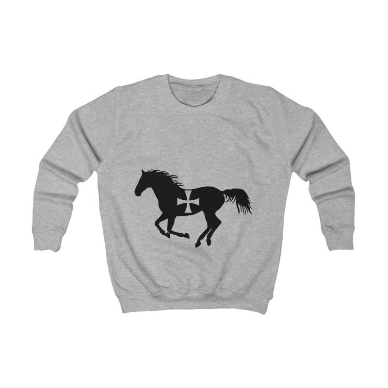 Sudadera infantil - Gris jaspeado claro - Cavall de Sant Joan