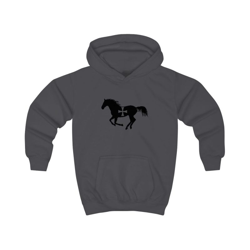 Sudadera con capucha infantil - Gris marengo - Cavall de Sant Joan