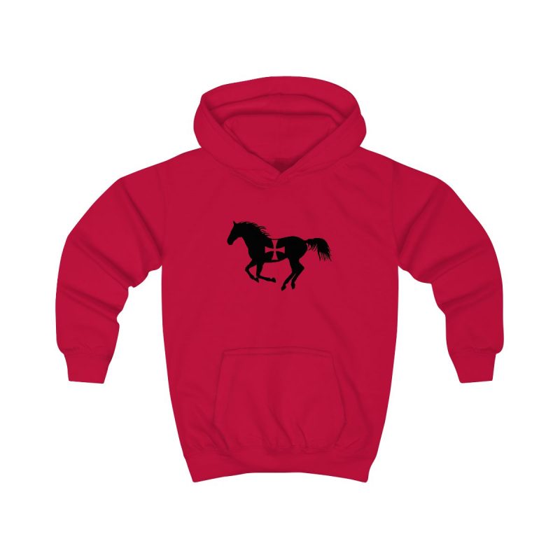 Sudadera con capucha infantil - Rojo fuego - Cavall de Sant Joan
