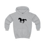 Sudadera con capucha infantil - Gris jaspeado claro - Cavall de Sant Joan Sudadera con capucha infantil - Gris jaspeado claro - Cavall de Sant Joan