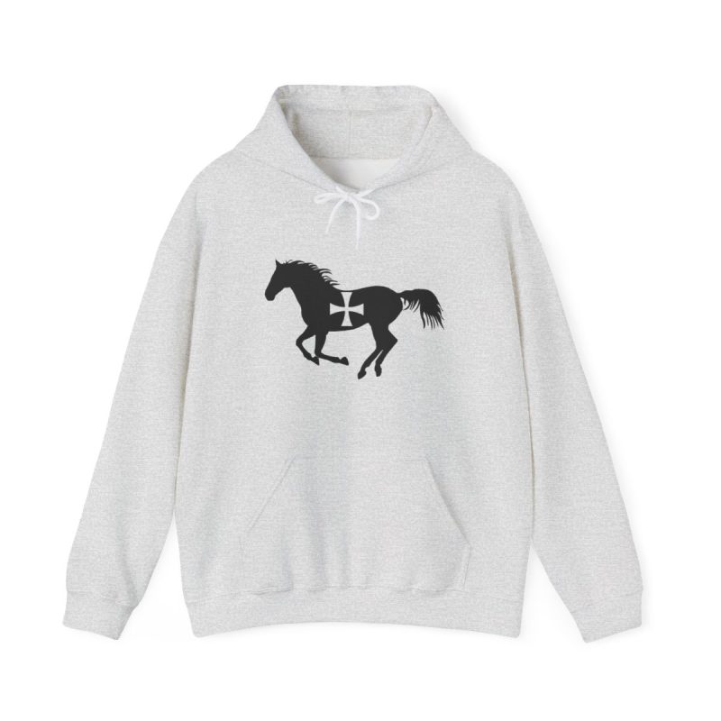 Sudadera con capucha - Gris ceniza - Cavall de Sant Joan Sudadera con capucha - Gris ceniza - Cavall de Sant Joan