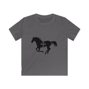 Camiseta infantil Softstyle - Gris marengo - Cavall de Sant Joan