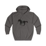 Sudadera con capucha y cremallera - Gris acero - Cavall de Sant Joan Sudadera con capucha y cremallera - Gris acero - Cavall de Sant Joan