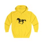 Sudadera con capucha y cremallera - Amarillo sol - Cavall de Sant Joan Sudadera con capucha y cremallera - Amarillo sol - Cavall de Sant Joan