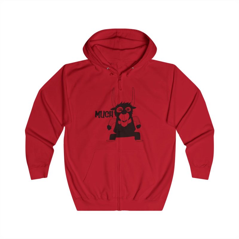 Sudadera con capucha y cremallera - Rojo fuego - Camiseta Much