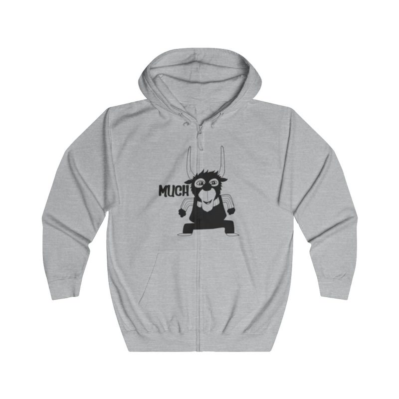 Sudadera con capucha y cremallera - Gris jaspeado claro - Camiseta Much