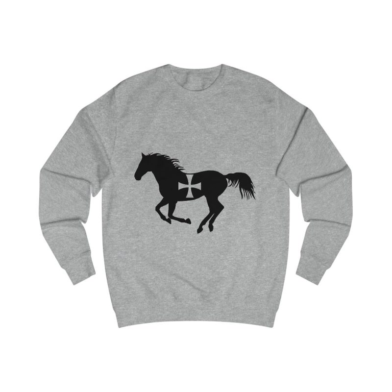 Sudadera clasica - Gris jaspeado claro - Cavall de Sant Joan