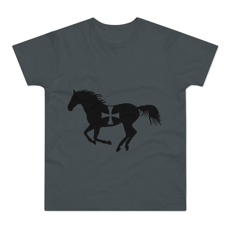 Camiseta hombre punto liso - Gris oscuro - Cavall de Sant Joan Camiseta hombre punto liso - Gris oscuro - Cavall de Sant Joan