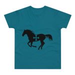 Camiseta hombre punto liso - Azul diva - Cavall de Sant Joan Camiseta hombre punto liso - Azul diva - Cavall de Sant Joan