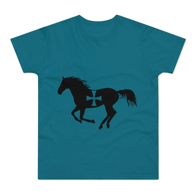 Camiseta hombre punto liso - Azul diva - Cavall de Sant Joan