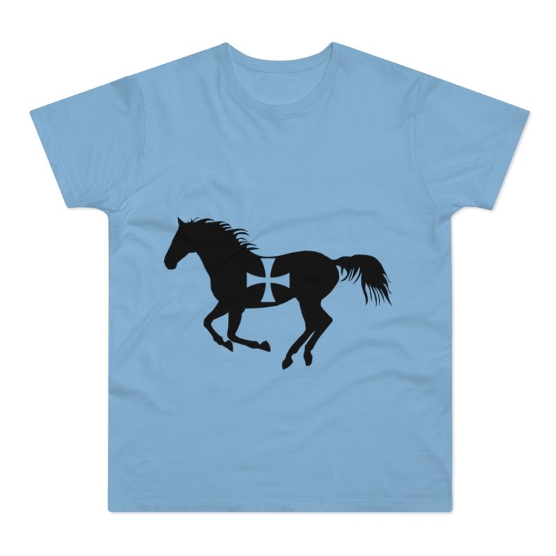 Camiseta hombre punto liso - Azul cielo - Cavall de Sant Joan