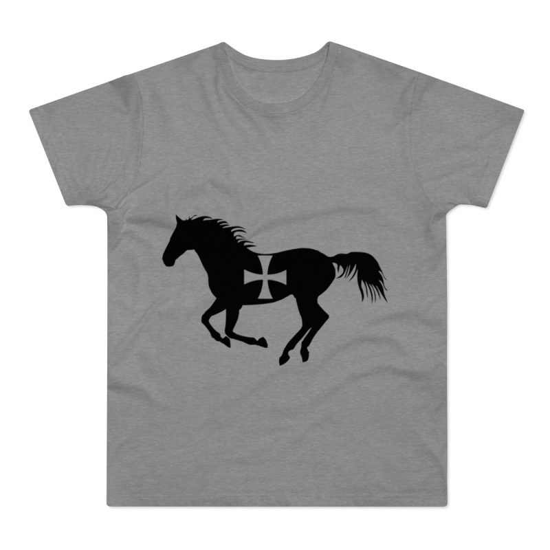 Camiseta hombre punto liso - Gris deportivo jaspeado - Cavall de Sant Joan
