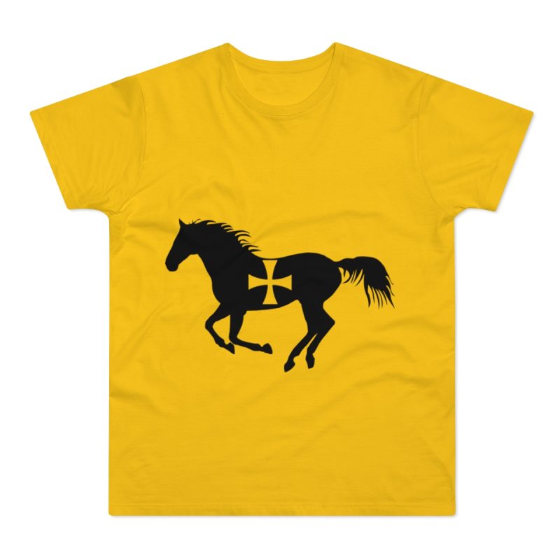 Camiseta hombre punto liso - Amarillo dorado - Cavall de Sant Joan