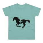Camiseta hombre punto liso - Verde menta - Cavall de Sant Joan Camiseta hombre punto liso - Verde menta - Cavall de Sant Joan