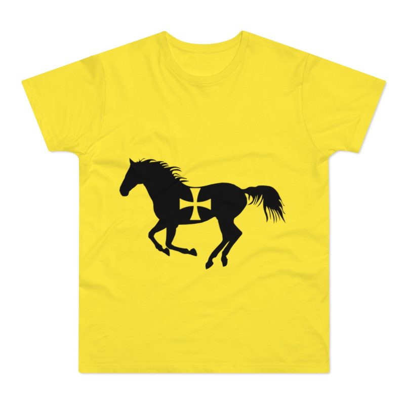Camiseta hombre punto liso - Amarillo solar - Cavall de Sant Joan
