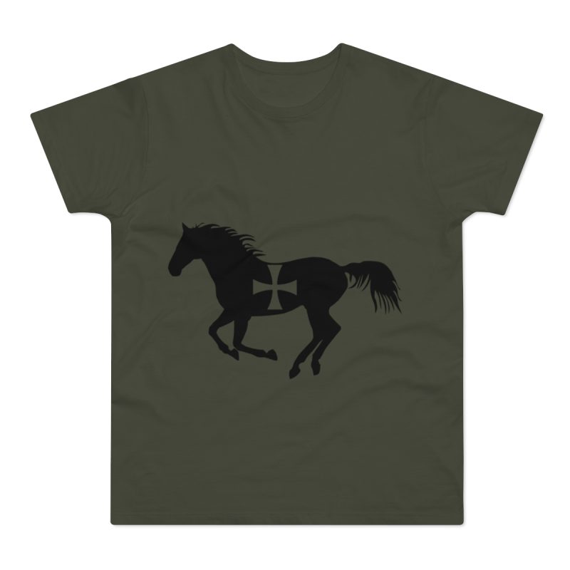 Camiseta hombre punto liso - Caqui urbano - Cavall de Sant Joan