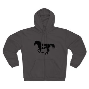 Sudadera capucha con cremallera premium - Antracita - Cavall de Sant Joan
