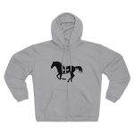 Sudadera capucha con cremallera premium - Gris jaspeado claro - Cavall de Sant Joan