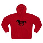 Sudadera capucha con cremallera premium - Rojo - Cavall de Sant Joan