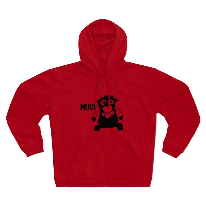 Sudadera capucha con cremallera premium - Rojo - Camiseta Much