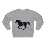 Sudadera cuello redondo premium - Gris jaspeado claro - Cavall de Sant Joan