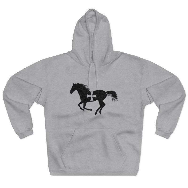 Sudadera con capucha cerrada - Gris jaspeado claro - Cavall de Sant Joan