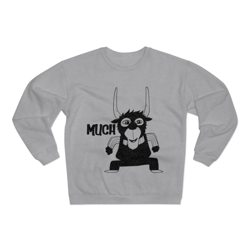 Sudadera cuello redondo premium - Gris jaspeado claro - Camiseta Much