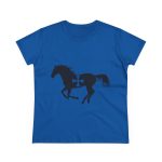 Camiseta mujer algodon medio - Azul royal - Cavall de Sant Joan Camiseta mujer algodon medio - Azul royal - Cavall de Sant Joan