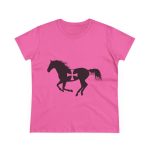 Camiseta mujer algodon medio - Rosa azalea - Cavall de Sant Joan Camiseta mujer algodon medio - Rosa azalea - Cavall de Sant Joan