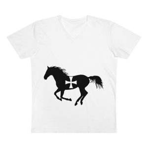 Camiseta hombre cuello de pico Presenter - Blanco - Cavall de Sant Joan
