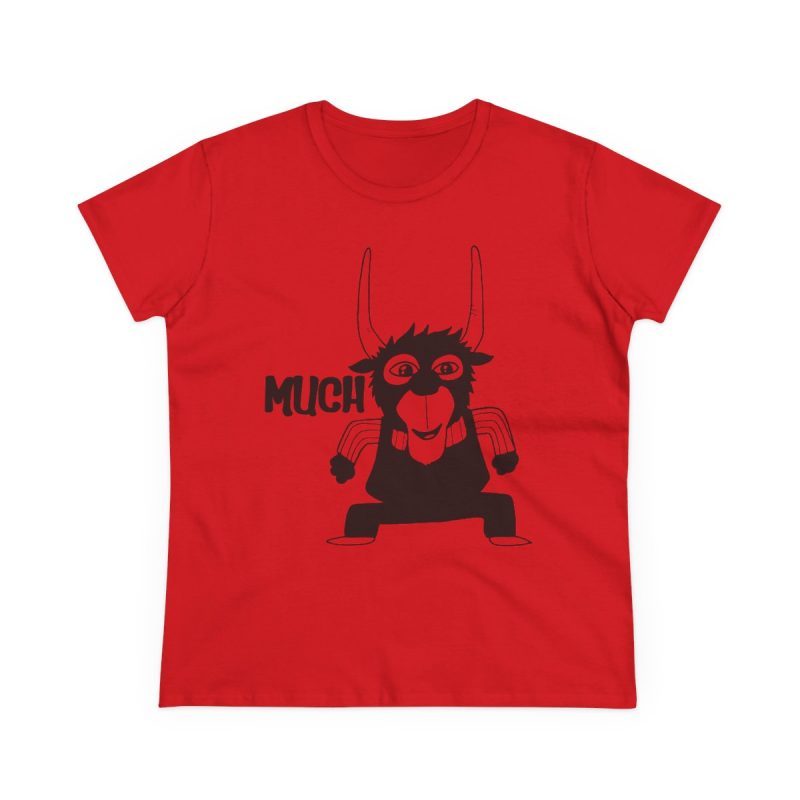 Camiseta mujer algodon medio - Rojo - Camiseta Much