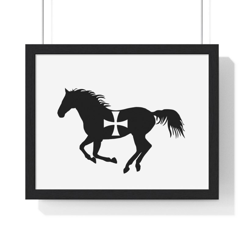 Poster enmarcado horizontal - Negro - Cavall de Sant Joan Poster enmarcado horizontal - Negro - Cavall de Sant Joan