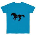 Camiseta punto liso - Azul atolon - Cavall de Sant Joan Camiseta punto liso - Azul atolon - Cavall de Sant Joan