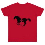 Camiseta punto liso - Rojo profundo - Cavall de Sant Joan Camiseta punto liso - Rojo profundo - Cavall de Sant Joan