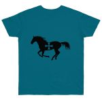 Camiseta punto liso - Azul diva - Cavall de Sant Joan Camiseta punto liso - Azul diva - Cavall de Sant Joan